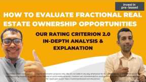 How to Evaluate Fractional Real Estate Ownership Opportunities? Get the Facts with Rating 2.0