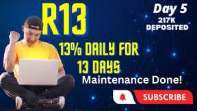 Revenue 13 #13% Daily for 13 days # Fast Withdrawal # Maintenance complete