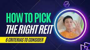 How to PICK a REIT to invest in | Everything you should know!