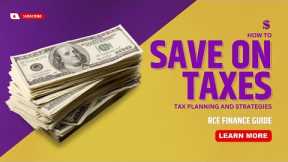 DO THIS Tax Planning STRATEGIED to SAVE you MONEY. We made it easy in 8 minutes.