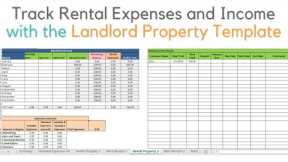 Landlord template demo, Track rental property in excel