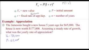 Lesson 8.8 - Appreciation and Depreciation