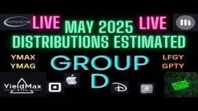 YieldMax May 2025 Group D Distribution Estimated for MSTY, SMCY, APLY, AMZY, & YMAX/YMAG LIVE!